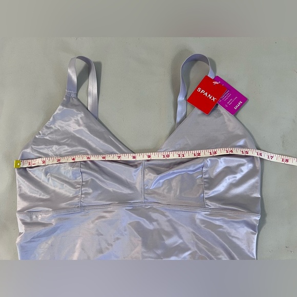 SPANX Thong Bodysuit Purple Light Orchid Satin Women SZ 2X Shapewear Unlined NWT - Picture 6 of 16